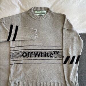 Off-White Gray Sweater for Men